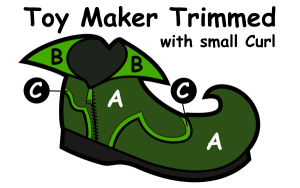 Toy Maker Small Curl Trimmed Elf Shoe Option