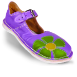 Purple Mary Jane With Flower Clown Shoe