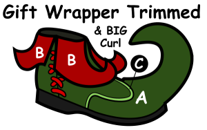 Gift wrapper 2 color elf shoe option