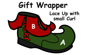 gift wrapper 2 color elf shoe option
